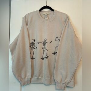 Urban Outfitters Skateboarding Skeleton Crewneck